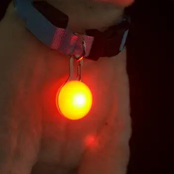  1 ADET Pet Köpek Yanıp Sönen LED Anti-kayıp Kolye klipsli Dairesel Yaka Pet Malzemeleri