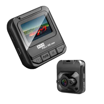  1 adet Siyah araç içi kamera Dayanıklı ABS Video Kaydedici Çok fonksiyonlu Gece Görüş Pratik Araç Kameraları