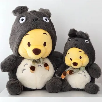  Anime Winnie the Pooh Peluş Bebek Tombul Pooh Ayı Cosplay Totoro Dolması peluş oyuncaklar Kawaii Peluş Bebekler Çocuklar için Hediyeler çocuklar