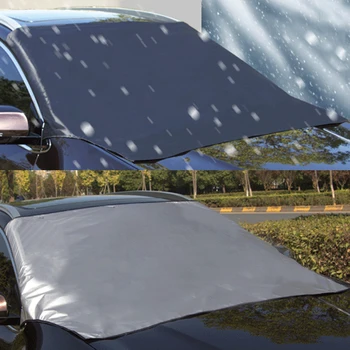  Araba Manyetik Buz Don Koruma Güneşlik Koruyucu Cam Kapak Su Geçirmez Kış araç ön camı Kar Güneş Gölge Kapak 210x120cm