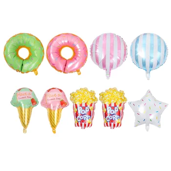  Balonlar Balon Parti Alüminyum Dondurma Şeker Çörek Suppliesshower Büyük Şişme Gelin Düğün Ornamenttoy Tatlı Yıldız