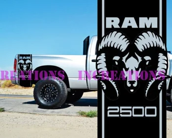  Evrensel 1 Takım/2 Adet Dodge Ram 2500 Yatak Çizgili Kamyon Çıkartmaları Mopar Çıkartmalar 2 Set Yarış