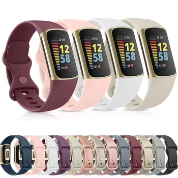  Fitbit Şarj için 5 Kayış Yumuşak TPU Spor kordon akıllı saat Fitbit Şarj İçin 5 Bileklik Watchband Bilezik Yedek Aksesuar