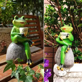  Gerçekçi Masa Dekorasyon Bahçe Dekor Yaratıcılık Kurbağa Süs Kurbağa Heykel Figürleri Reçine