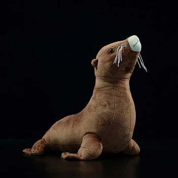  Kürk Mühürler Sevimli Simülasyon Bebek Süper Yumuşak Peluş oyuncak Gerçekçi Arctocephalinae Galapagoensis Deniz Hayvan Modeli Çocuk Hediyeler 24 CM