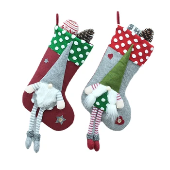  Merry Christmas Çorap Noel Ağacı Süsler Çuval Noel Hediye Şeker Çanta Sevimli Çoklu Stilleri Meçhul Cüce Santa Kardan Adam