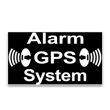  Moda Araba Sticker Alarm GPS Sistemi Siyah ve Beyaz Aksesuarları Yansıtıcı Su Geçirmez Güneş Koruyucu PVC Çıkartması,5cm*10cm
