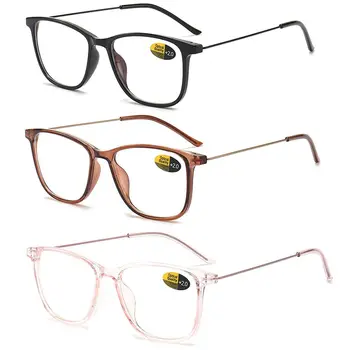  Moda taşınabilir göz koruma Vintage gözlük okuma gözlüğü Ultra hafif çerçeve Anti-mavi ışık