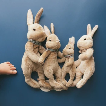  Orta Disket Tavşan peluş oyuncak Animasyonlu Doldurulmuş Hayvanlar paskalya süslemeleri Tavşan Dolması Hayvan Yumuşak Oyuncaklar Dikişli peluş oyuncak