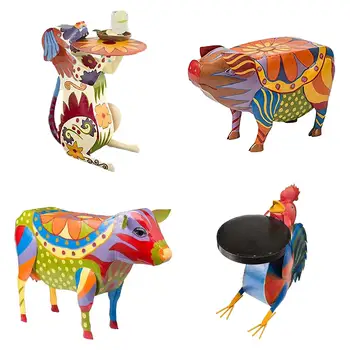  Yenilikçi reçine hayvan figürleri dekoratif halk sanatı süsler