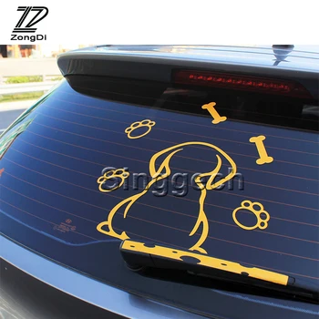  ZD Evrensel Araba Styling pencere sileceği Köpek Sticker VW polo passat b5 b6 Mazda 3 6 cx - 5 Toyota corolla Ford focus 2 aksesuar