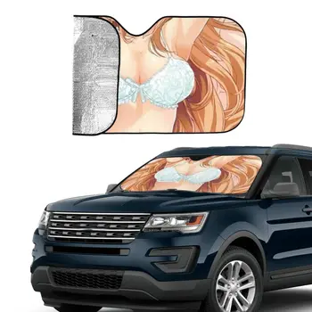  Ücretsiz Kargo 3d Özel Baskı Araba Anime Bikini Güzellik Güneşlik araç ön camı