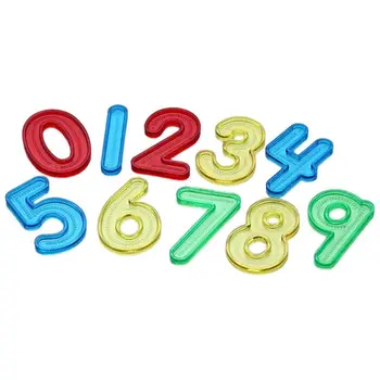  0-9 Şeffaf Sayılar Oyuncaklar ABS Renkli Sayılar Matematiksel eğitici oyuncak Eğitici Duyusal Oyuncaklar Çocuklar için Matematik Manipülatif