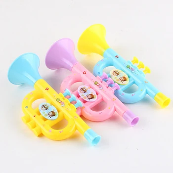  1 adet renk bebek müzik oyuncak bebek müzik oyuncak erken eğitim oyuncak çocuk enstrüman trompet rastgele renk J0704