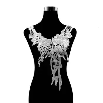  1 ADET Zarif Venise Nakış Dantel Aplike 3d Dantel Oya düğün elbisesi Gipür Kumaş Dikiş Süslemeler Bezemeler