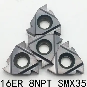  10 adet 16ER 8NPT SMX35 karbür İplik Ekler Dönüm araçları kesici torna CNC torna Diş Dönüm bıçak Paslanmaz çelik