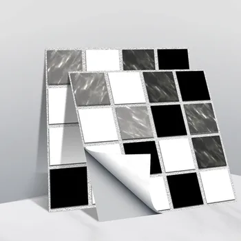  10 adet 3D Kristal Karo Çıkartmalar DIY Su Geçirmez Kendinden Yapışkanlı duvar çıkartmaları
