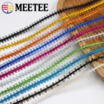 10 Metre Meetee 1cm Renkli Dokuma Dantel Trim Şerit Performans Sahne Elbise Kırpma DIY El Sanatları Dekorasyon Dikiş Malzemesi