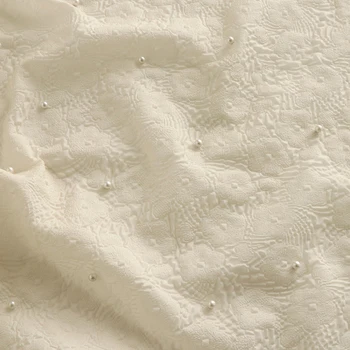  100x140cm inci boncuk jakarlı kumaş dikiş tekstil düğün dekor el sanatları DIY kaynağı