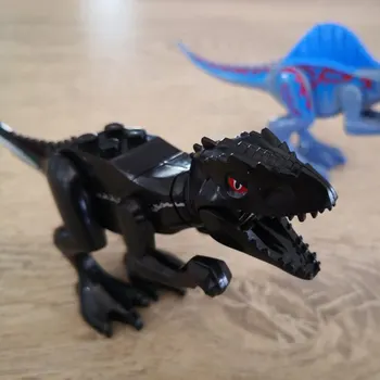  12 adet dinozorlar yapı taşları set Jurassic Tyrannosaurus Rex Wyvern Velociraptor Stegosaurus Kilitleme blok oyuncaklar Çocuklar İçin