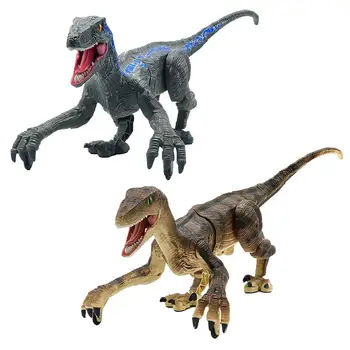  2.4 Ghz RC Simülasyon Dinozor RC Velociraptor Akıllı Uzaktan Kumanda Dinosauria Oyuncak İle led ışık Kükreyen Hediye İçin Çocuk