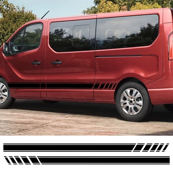  2 ADET Araba Kapı Yan Çıkartmalar karavan Şerit Vinil Film Çıkartmaları Trafik 3 2 Fiat Talento Nissan NV300 Vauxhall Vivaro