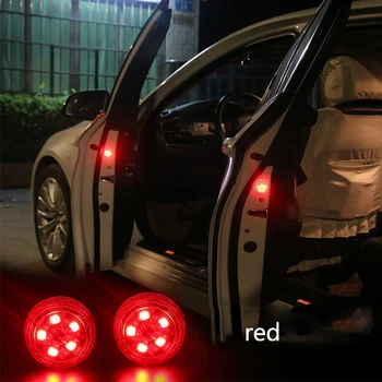  2 Adet / takım Evrensel Araba kapı LED Açık uyarı ışığı BMW E90 F30 F10 Audi A3 Opel Insignia Alfa Romeo Ssangyong Aksesuarları