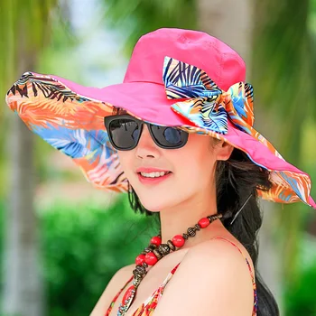  2018 Yeni yaz güneş şapkası plaj kap Kore bayan büyük ağız katlanır güneş kaskı güneş koruyucu açık plaj şapkası B-2261