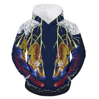  2022 ilkbahar ve sonbahar kapüşonlu süveter erkekler ve kadınlar 3D baskı uzun kollu rahat kazak ipli hoodie