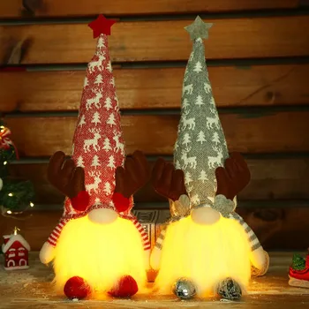  2022 Noel Baba Light Up Hediye Noel Noel Baba Meçhul Peluş Bebek Süsleri Ev Dekor Çocuklar İçin Noel Hediyeleri