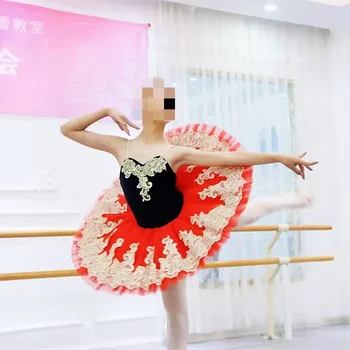  2022 Pembe profesyonel balerin bale tutu çocuk kız çocuk bale kostümleri kızlar için dans kostümleri bale elbise çocuk kız