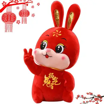  2023 Tavşan peluş oyuncaklar Tavşan Doldurulmuş Hayvan Tavşan Peluş Maskot Bebek Çocuklar İçin Hediye Yeni Yıl Bahar Festivali Süsler