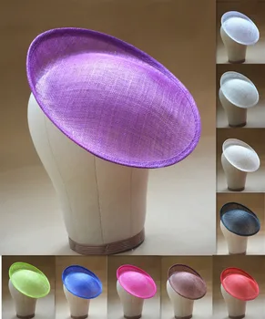  25 * 25 cm Yuvarlak Tabak Sinamay Inspired Percher Şapka fascinator tuhafiye Taban B055