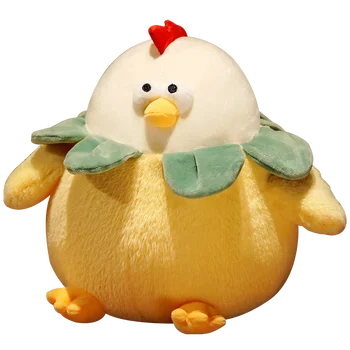  28/33/43CM Karikatür Komik Tavuk Peluş Yastık Sevimli Yuvarlak Şişman Tavuk Bebek Güzel Yumuşak kanepe yastığı Dolması Kızlar Çocuklar için Hediyeler