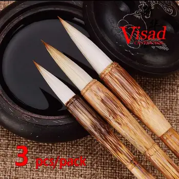  3 Adet Karışık Çakal Saç Çin Fırça Kalem Seti Çince yazı fırçaları Lian fırçaları kaligrafi kalemi