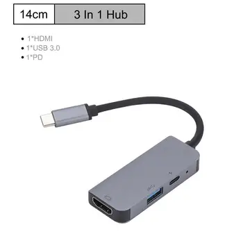  3 in 1 USB 3.1 Tip-C HDMI HUB DP Yerleştirme İstasyonu