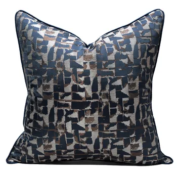 30x50 / 45 / 50cm derin mavi jakarlı atmak yastık kılıfı minder örtüsü bel yastığı kapak kanepe dekoru