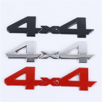  3D 4x4 Amblem Rozet Araba Sticker Logo Çıkartması İçin Siyah Gümüş