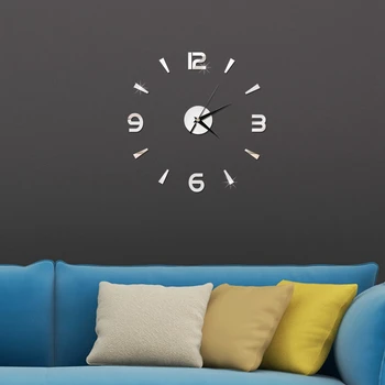  3D Ev Dekor Kuvars Dıy Duvar Saati Saatler Horloge İzle Oturma Odası Moda Akrilik Ayna Çıkartmaları