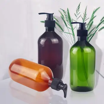  4 Adet 500ml Şampuan Vücut Yıkama Saç Kremi Basın Şişeleri Sabunluk Sıvı losyon kabı Banyo Doldurulabilir Şişe