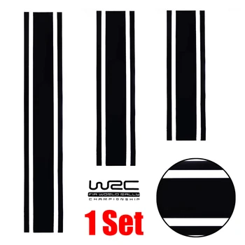  4 adet / takım Araba Vücut Çıkartması Yarış Ralli Sportif Sticker Hood Çatı Arka Bagaj Şerit Kapakları PVC Yarış Spor Çıkartması Kafa Sticker