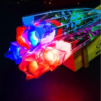  50 adet Romantik LED Işıklı Gül Çiçek Parti Ev Önerisi Düğün Pembe doğum günü Hediyesi