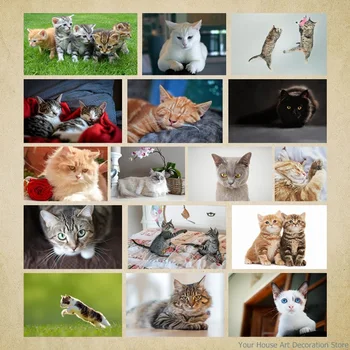 5D Dıy Elmas Boyama Sevimli Kediler Çapraz Dikiş Nakış Elmas Mozaik Elmas Ev Dekor