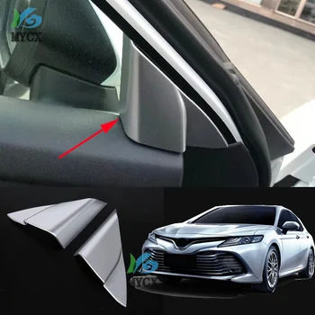  ABS krom kaplama tarzı kapı dekorasyon a-pillar kapak araba aksesuarları Toyota camry 2018 İçin 2019 XV70