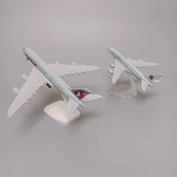  Alaşım Metal Hava QATAR Airways A380 Uçak Modeli KATAR Airbus 380 Havayolları Diecast Uçak Modeli Tekerlekli Uçak 16cm 20cm