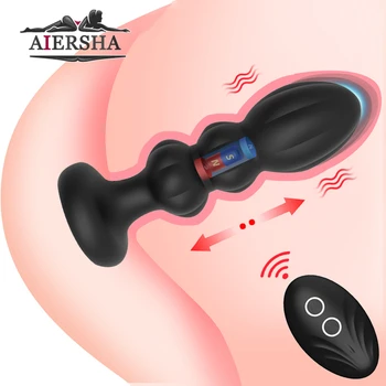  Anal Plug Vibratörler Erkekler İçin prostat masaj aleti Masturbators Kadın Vajina Stimülatörü Dildos Uzaktan Kumanda Erkek Anüs anal seks Oyuncakları