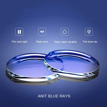  Anti mavi ışık engelleme reçine Lens1. 56 1.61 1.67 1.74 optik reçete gözlük Lens miyopi hipermetrop ilerici ince Lensler