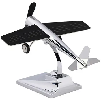  Anti-çarpışma Yaratıcı Minyatür Uçak Model Araba Süsleme Kompakt Uçak Süsleme Güneş Enerjili Otomatik