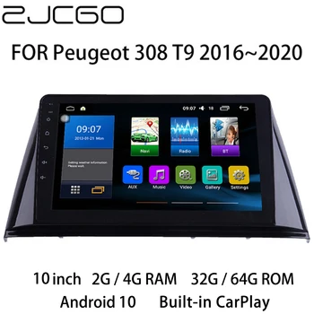  Araba Multimedya Oynatıcı Stereo GPS DVD Radyo Navigasyon Android Ekran Peugeot 308 için T9 2016 2017 2018 2019 2020