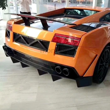  Araba Styling Lamborghini Gallardo İçin LP540 / LP550 / LP560 2007-2014 Gerçek Karbon Fiber Arka Bagaj Boot Dudak Spoiler Kanat Dekorasyon